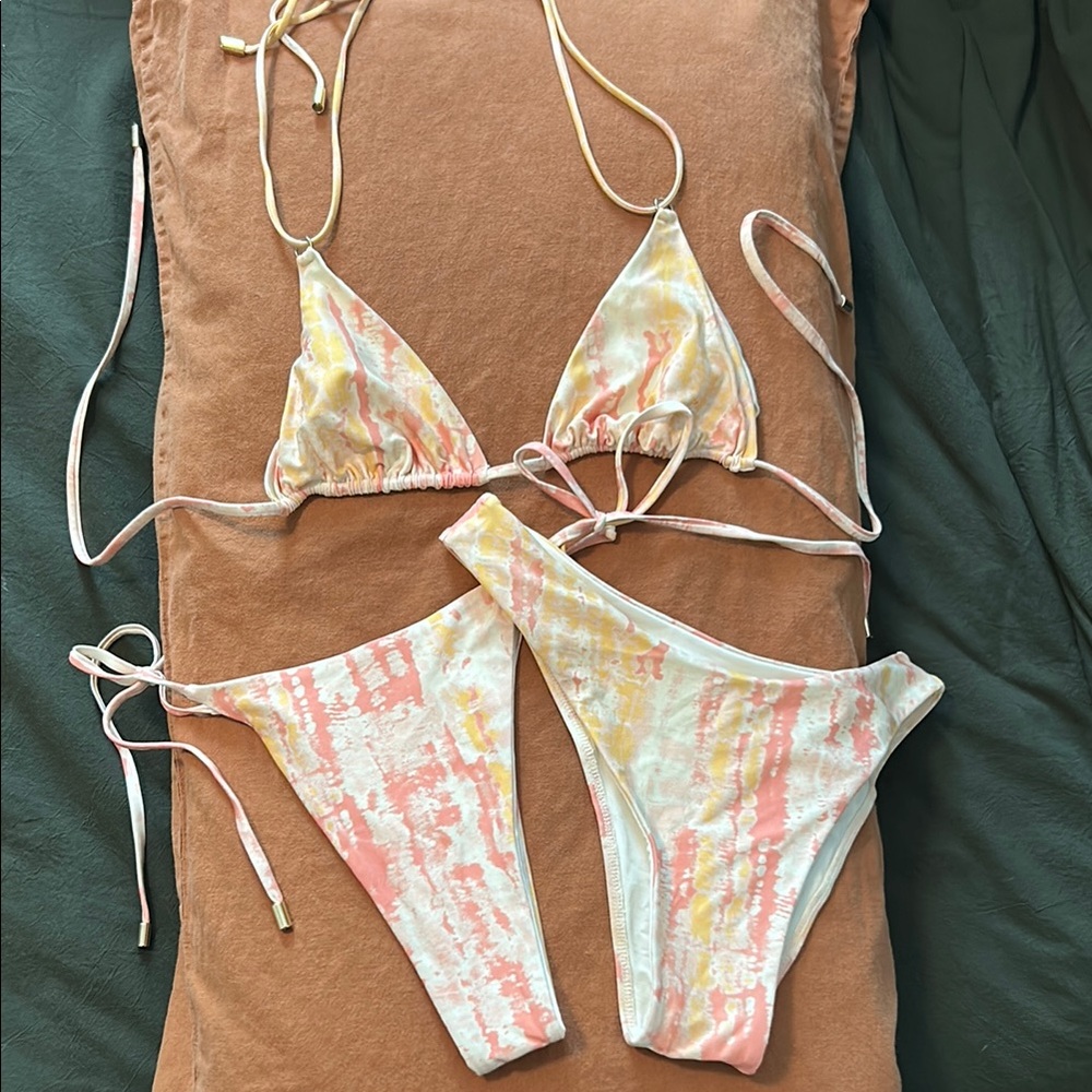 Monday Swimwear Tie-Dye Sunset Bikini Set